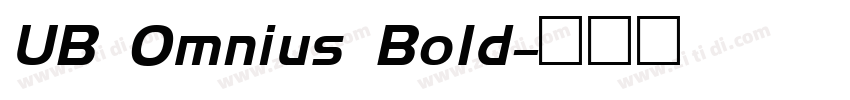 UB Omnius Bold字体转换